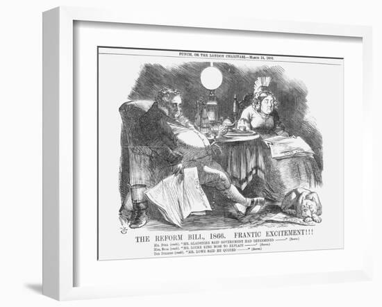 The Reform Bill, 1866, Frantic Excitement!!!, 1866-John Tenniel-Framed Giclee Print