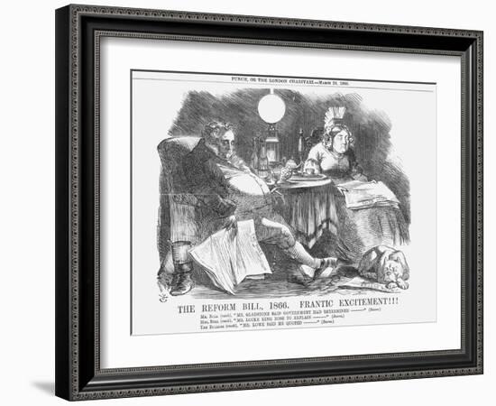 The Reform Bill, 1866, Frantic Excitement!!!, 1866-John Tenniel-Framed Giclee Print