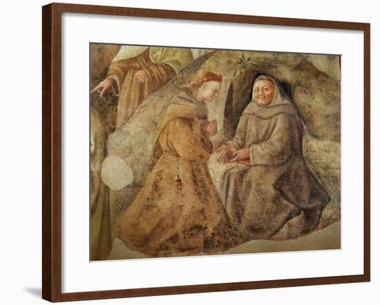 The Reform of the Carmelite Rule, Detail of Two Carmelite Friars, C.1422-Fra Filippo Lippi-Framed Giclee Print