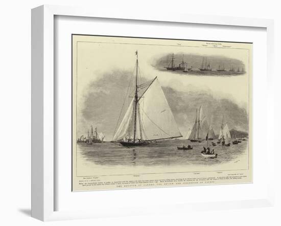 The Regatta at Cannes, the Review and Procession of Yachts-William Lionel Wyllie-Framed Giclee Print