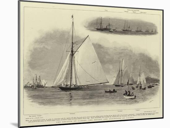 The Regatta at Cannes, the Review and Procession of Yachts-William Lionel Wyllie-Mounted Giclee Print