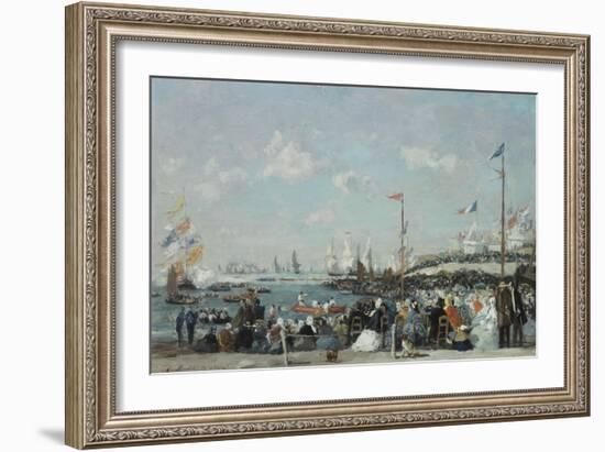 The Regatta at Le Havre, 1869-Eugène Boudin-Framed Giclee Print