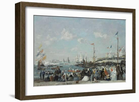 The Regatta at Le Havre, 1869-Eugène Boudin-Framed Giclee Print