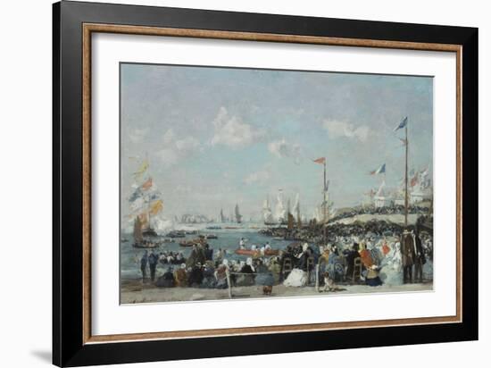 The Regatta at Le Havre, 1869-Eugène Boudin-Framed Giclee Print