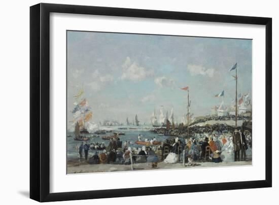 The Regatta at Le Havre, 1869-Eugène Boudin-Framed Giclee Print