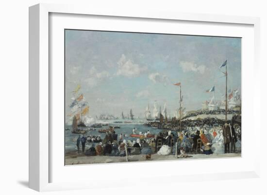 The Regatta at Le Havre, 1869-Eugène Boudin-Framed Giclee Print