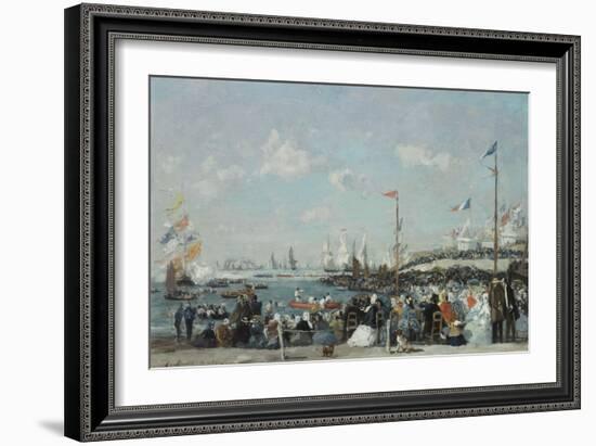 The Regatta at Le Havre, 1869-Eugène Boudin-Framed Giclee Print