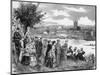 The Regatta Watched from the Banks of the Thames with the Town of Henley in the Distance-H. Wood-Mounted Photographic Print