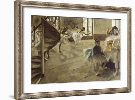 The Rehearsal, c.1874-Edgar Degas-Framed Premium Giclee Print