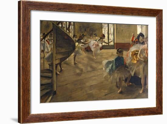 The Rehearsal, C.1877-Edgar Degas-Framed Giclee Print