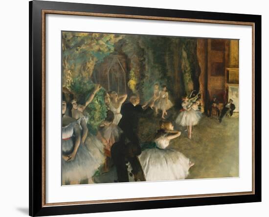 The Rehearsal of the Ballet Onstage, c.1874-Edgar Degas-Framed Premium Giclee Print