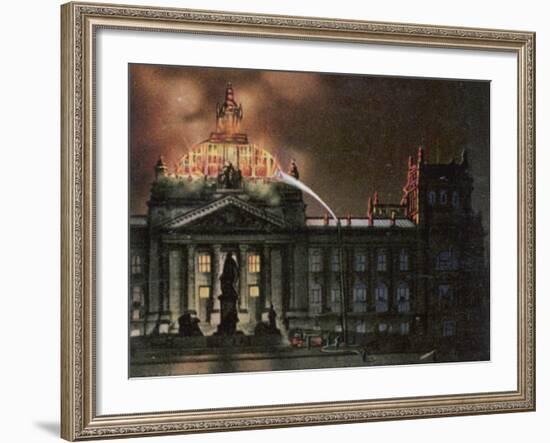 The Reichstag Destroyed by Fire-null-Framed Photographic Print