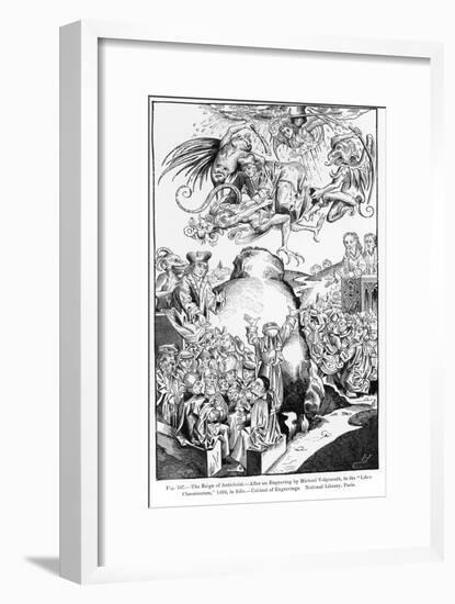 The Reign of Antichrist, from the Liber Chronicarum, Published in 1493-Michael Wolgemut Or Wolgemuth-Framed Giclee Print