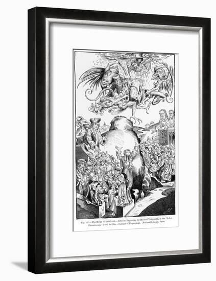 The Reign of Antichrist, from the Liber Chronicarum, Published in 1493-Michael Wolgemut Or Wolgemuth-Framed Giclee Print