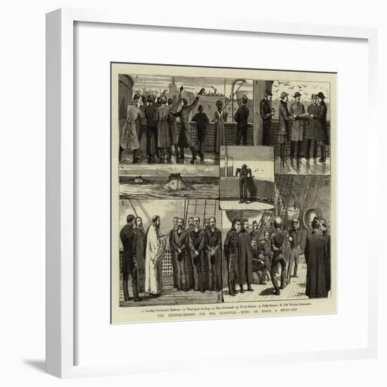 The Reinforcements for the Transvaal, Notes on Board a Troop-Ship-null-Framed Giclee Print