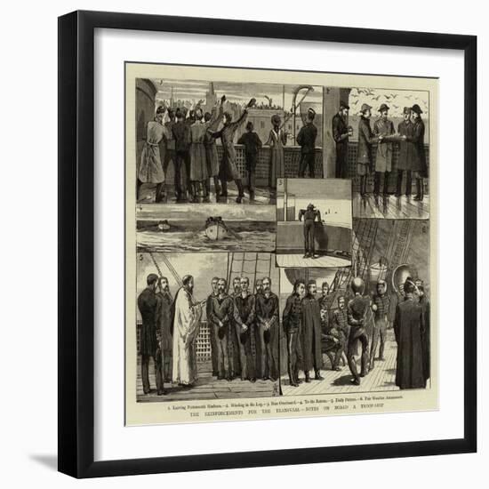 The Reinforcements for the Transvaal, Notes on Board a Troop-Ship-null-Framed Giclee Print
