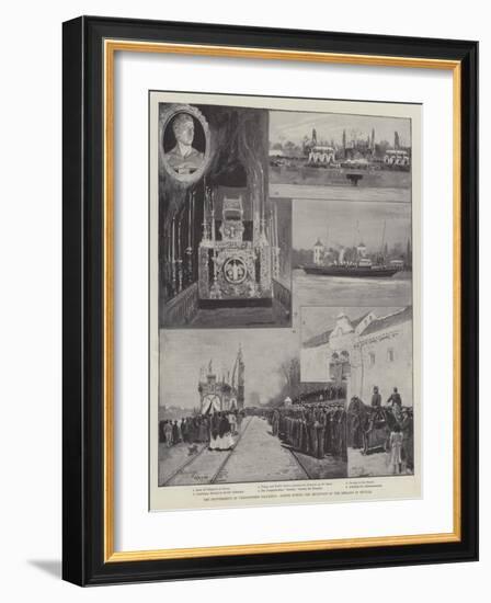 The Reinterment of Christopher Columbus, Scenes During the Reception of the Remains in Seville-Henry Charles Seppings Wright-Framed Giclee Print