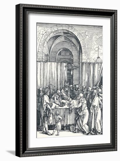 The Rejection of Joachims Offering, 1506-Albrecht Dürer-Framed Giclee Print