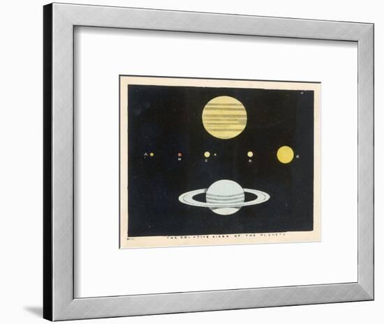 The Relative Sizes of the Planets-Charles F. Bunt-Framed Art Print