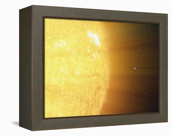 The Relative Sizes of the Sun And the Earth-Stocktrek Images-Framed Premier Image Canvas