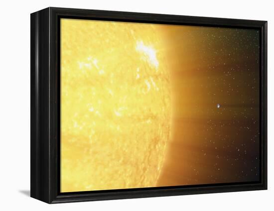 The Relative Sizes of the Sun And the Earth-Stocktrek Images-Framed Premier Image Canvas