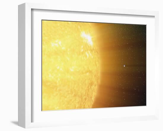 The Relative Sizes of the Sun And the Earth-Stocktrek Images-Framed Photographic Print