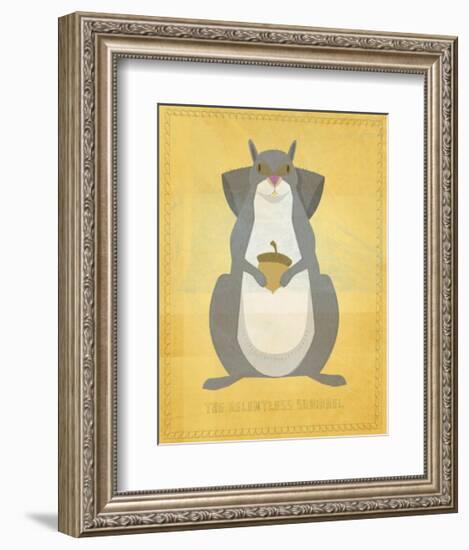 The Relentless Squirrel-John Golden-Framed Giclee Print