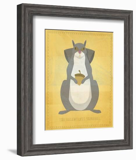 The Relentless Squirrel-John Golden-Framed Giclee Print