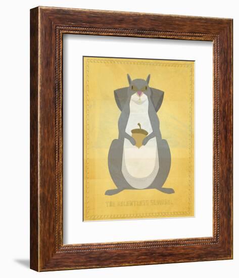 The Relentless Squirrel-John Golden-Framed Giclee Print