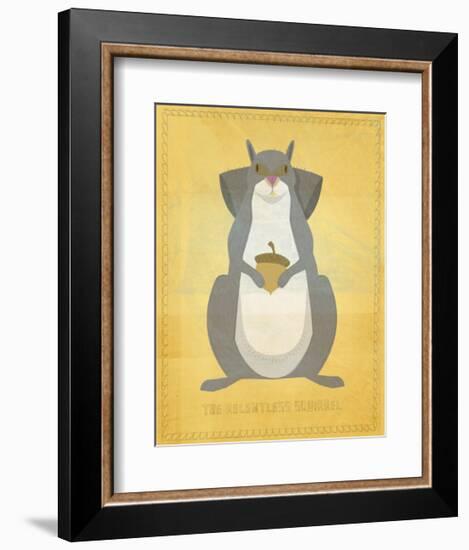 The Relentless Squirrel-John Golden-Framed Giclee Print