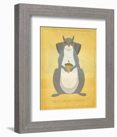 The Relentless Squirrel-John Golden-Framed Giclee Print