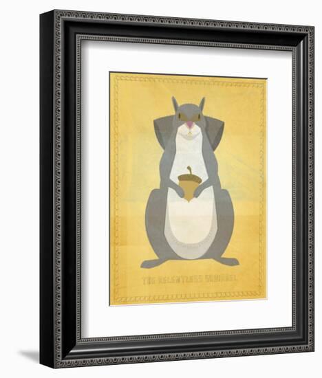 The Relentless Squirrel-John Golden-Framed Giclee Print