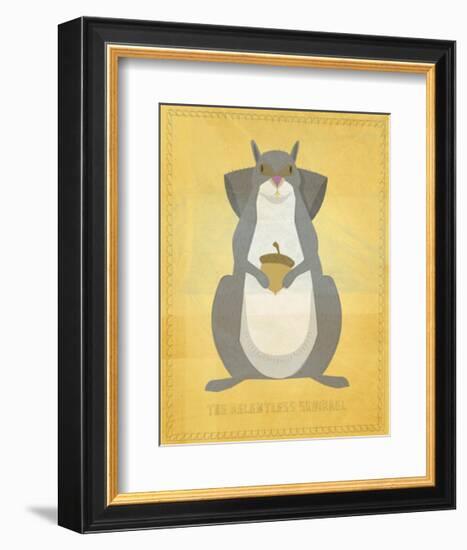 The Relentless Squirrel-John Golden-Framed Giclee Print