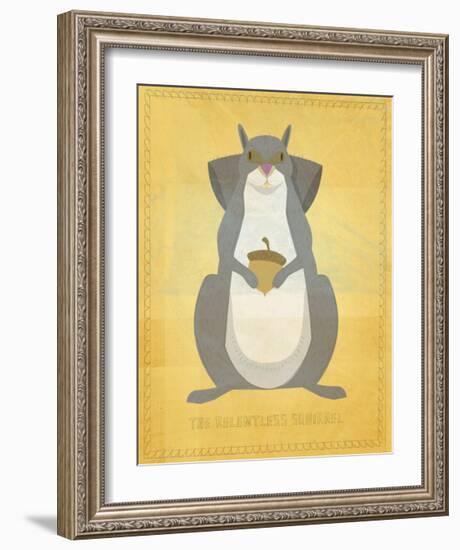 The Relentless Squirrel-John Golden-Framed Giclee Print