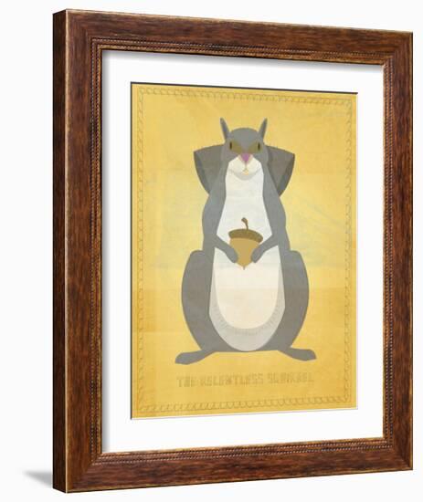 The Relentless Squirrel-John Golden-Framed Giclee Print