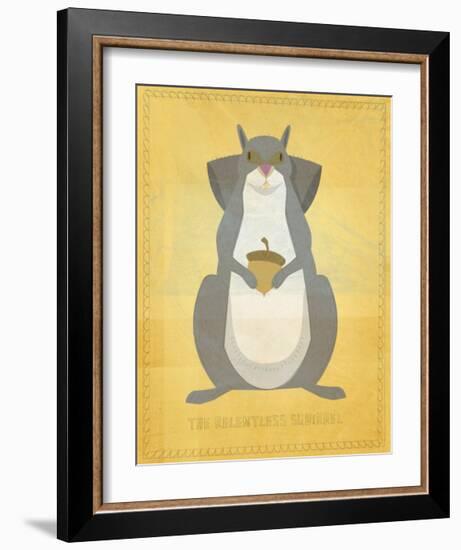 The Relentless Squirrel-John Golden-Framed Giclee Print