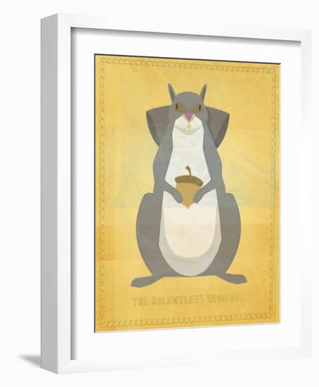 The Relentless Squirrel-John Golden-Framed Giclee Print