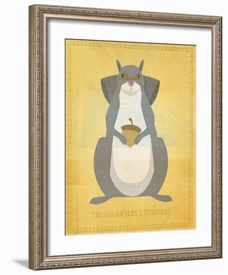 The Relentless Squirrel-John W^ Golden-Framed Art Print