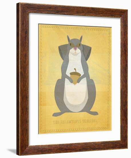 The Relentless Squirrel-John W^ Golden-Framed Art Print