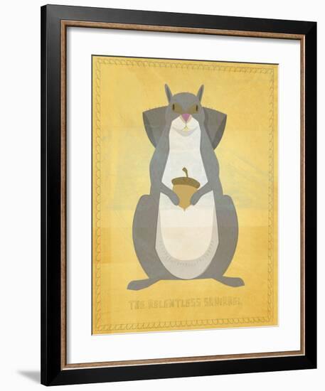 The Relentless Squirrel-John W^ Golden-Framed Art Print