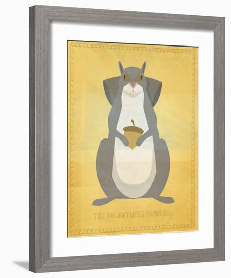 The Relentless Squirrel-John W^ Golden-Framed Art Print