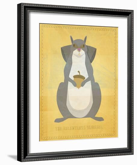 The Relentless Squirrel-John W^ Golden-Framed Art Print