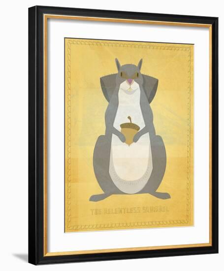 The Relentless Squirrel-John W^ Golden-Framed Art Print