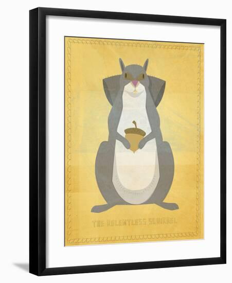 The Relentless Squirrel-John W^ Golden-Framed Art Print