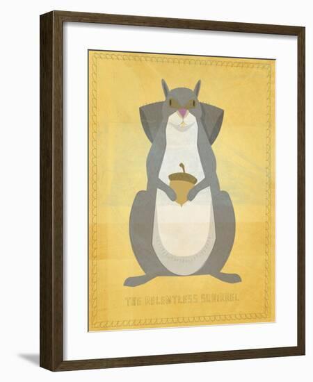 The Relentless Squirrel-John W^ Golden-Framed Art Print