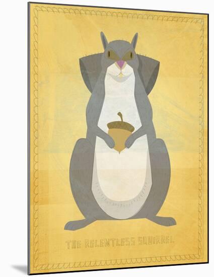 The Relentless Squirrel-John W^ Golden-Mounted Art Print