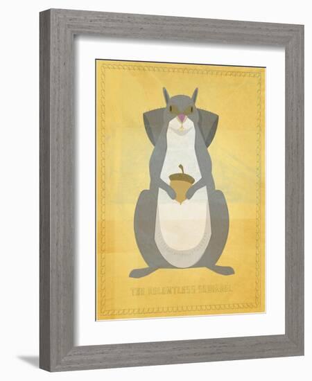 The Relentless Squirrel-John W Golden-Framed Giclee Print