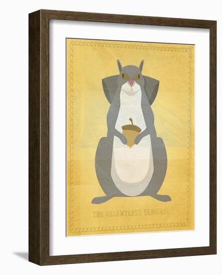 The Relentless Squirrel-John W Golden-Framed Giclee Print