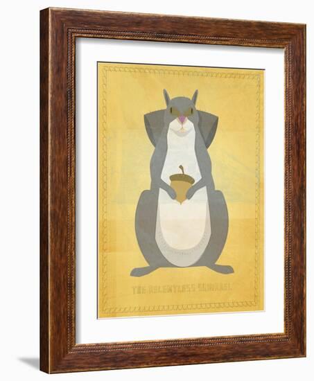 The Relentless Squirrel-John W Golden-Framed Giclee Print