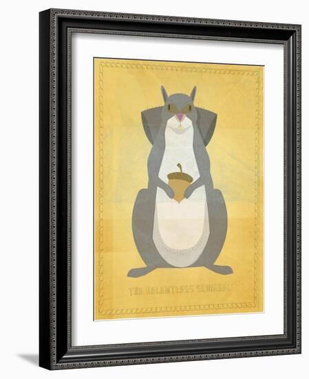 The Relentless Squirrel-John W Golden-Framed Giclee Print